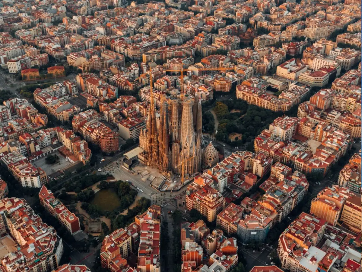 Vista aérea de Barcelona