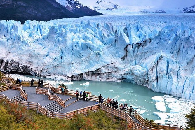 Imagen aérea del glaciar ubicado en La Patagonia.