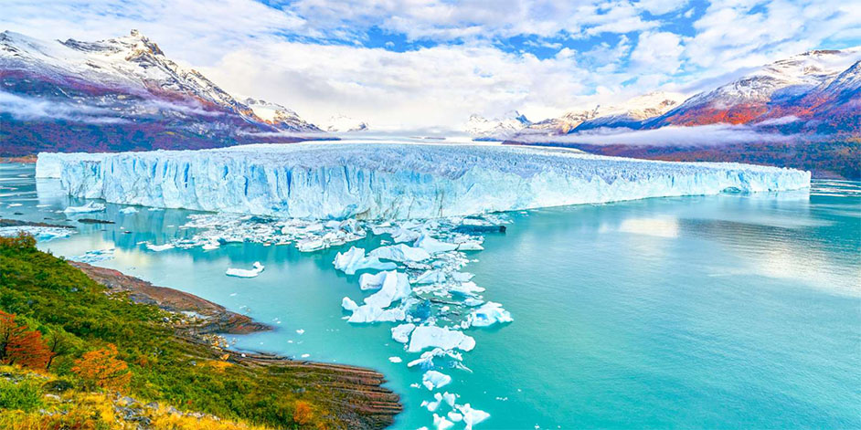 Imagen aérea del glaciar Perito Moreno