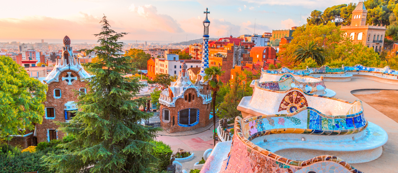 Imagen aérea del Parc Güell