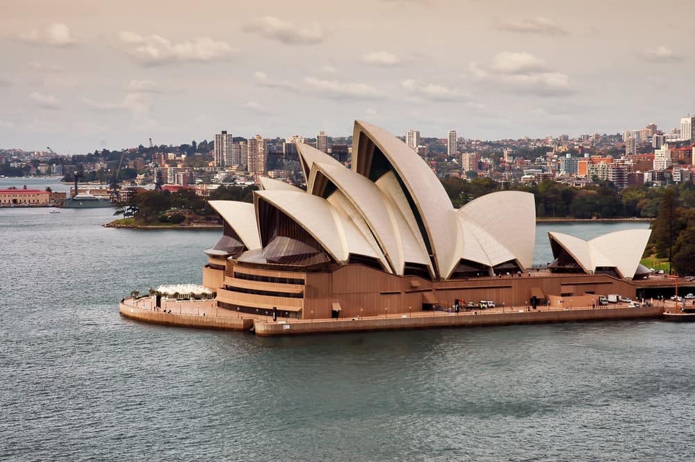 Imagen aérea de la Ópera de Sydney.